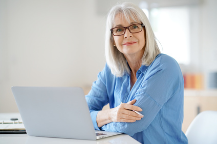 Senior businesswoman working in office